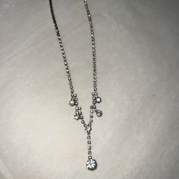 Vintage Beaded Crystal Chunky Statement Necklace USA SELLER - Picture 5 of 8